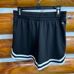 DSG Black and White Athletic Shorts Youth Medium